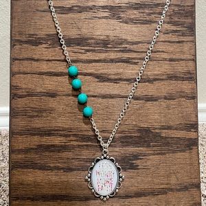 Less Worry More Faith pendent necklace